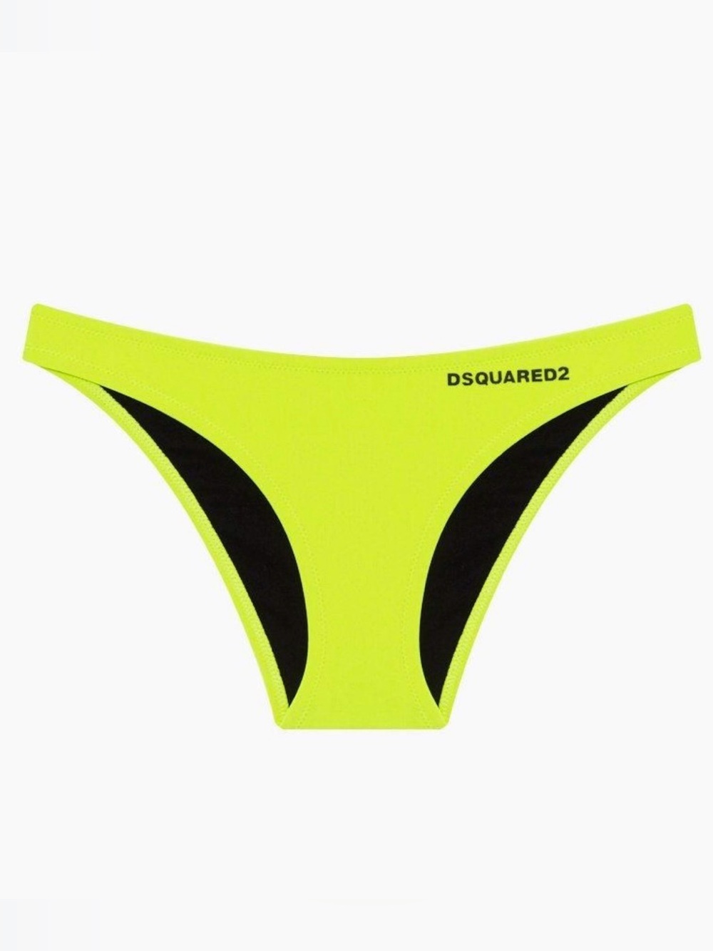 NEW DSQUARED2 Neon Yellow Logo Bikini Bottom Swimwear